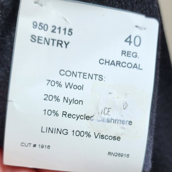 NWT di Silver/Simon & Sons Imported Cashmere Blend Dress Coat Size 40 Regular - Picture 11 of 16